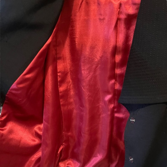 EDIT by Jeanne Beker| Wide Collar Belted Lined Black Jacket SZ 12 EUC - Picture 7 of 9